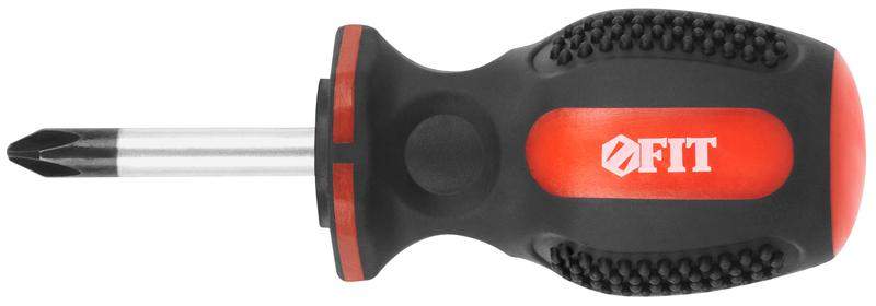 отвертка "универсал" crv сталь прорезиненная ручка профи 6х38мм рн2 fit 55112 от BTSprom.by