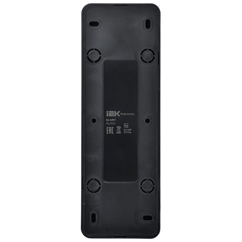  Розетка 4-м ОП GLORY РС24-3-ХЧм 16А с заземл. без защ. шторок черн. матов. IEK ERH41-K02M-16 фото в каталоге от BTSprom.by