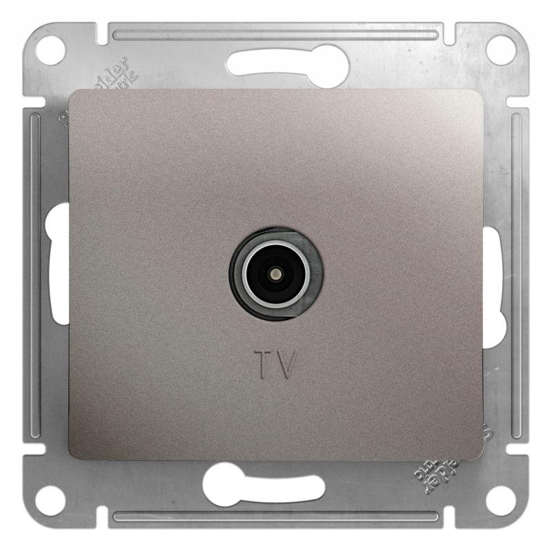 розетка телевизионная проходная tv 1-м сп glossa 4дб механизм платина se gsl001292 от BTSprom.by