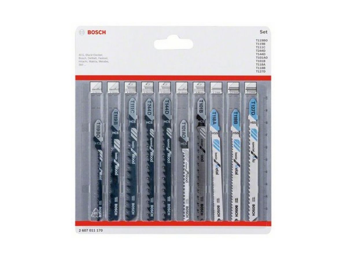 набор пилок лобз. по дереву с гвоздями bosch 10 шт. 2607011170 от BTSprom.by