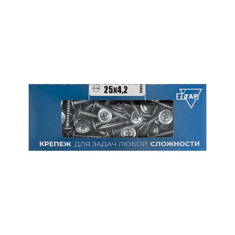 саморез для тонкого метал. листа 4.2х25 (коробка) (уп.200шт) tech-krep pro/zitar 102141 от BTSprom.by
