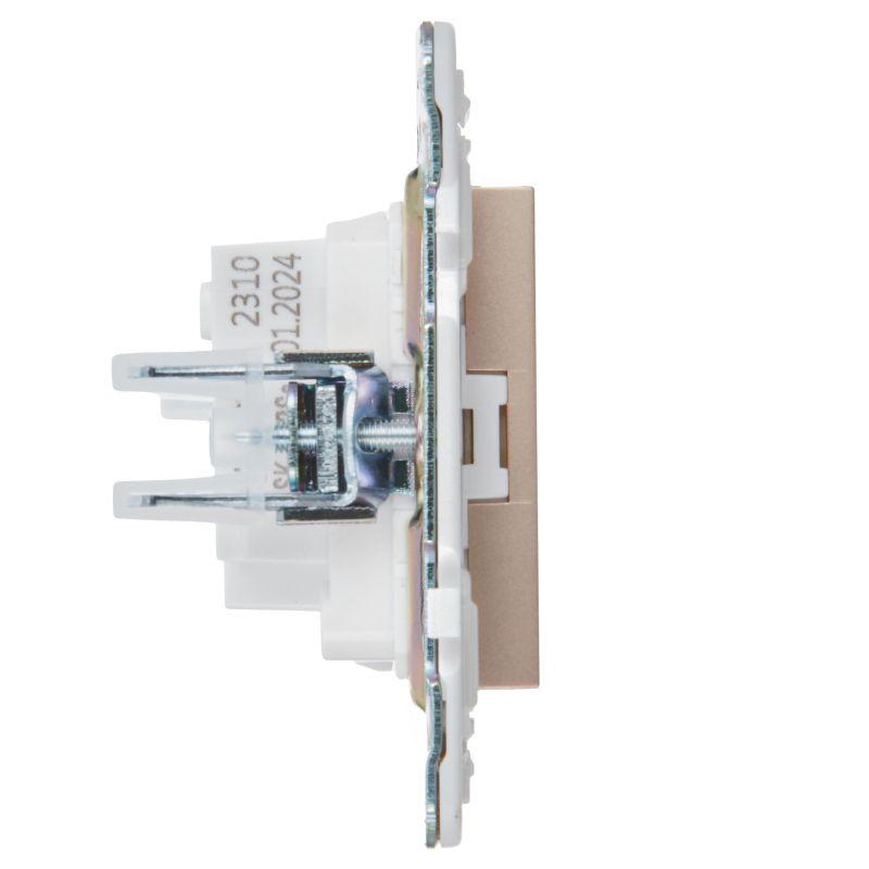  Розетка SKANDY 10А без заземл. без защ. шторок SK-R02Sa песочн. IEK SK-R10-10-K98 фото в каталоге от BTSprom.by