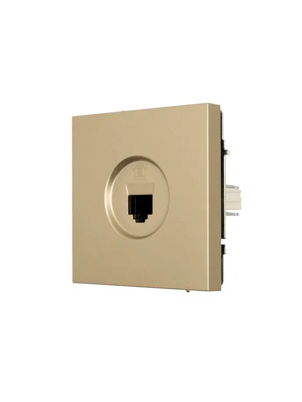  Розетка телефонная евро СП ZIMA IP20 зол. LEZARD 704-3688-137 фото в каталоге от BTSprom.by