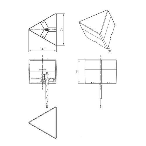 Модуль соединительный светодиодный SML-AC-B-6K-03 для светильников SML 3Вт 6500К 270лм треугол. черн. Эра Б0050963 фото в каталоге от BTSprom.by