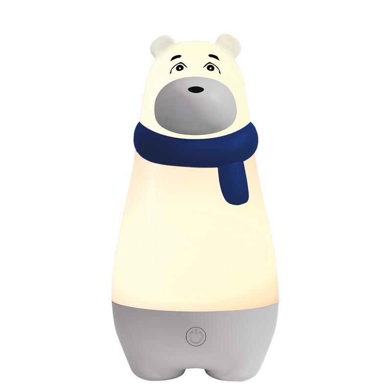 светильник светодиодный настольный js7-bear-bu мишка ночник аккумуляторный диммер ip20 син. jazzway 5061248 от BTSprom.by