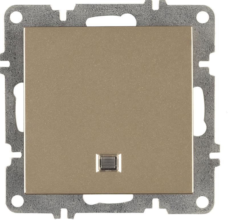 выключатель 1-кл. lavin/karen с подсветкой механизм титан arvia 50 05 2000 201 от BTSprom.by