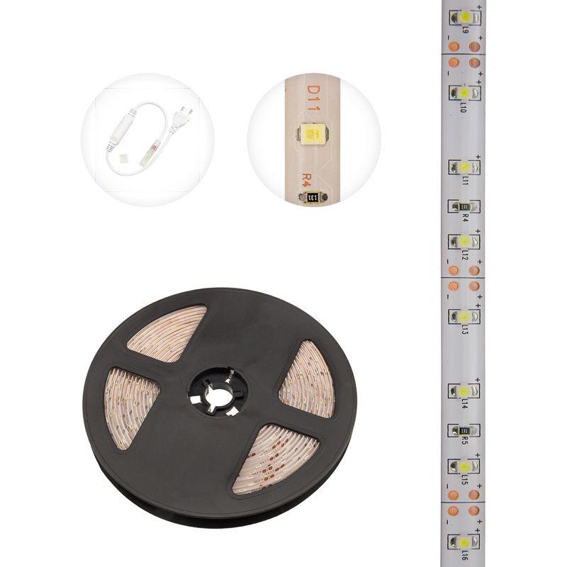 лента светодиодная smd3528 бел. 4.8вт/м 60led/м 12в ip65 (уп.5м) lamper 141-355 от BTSprom.by
