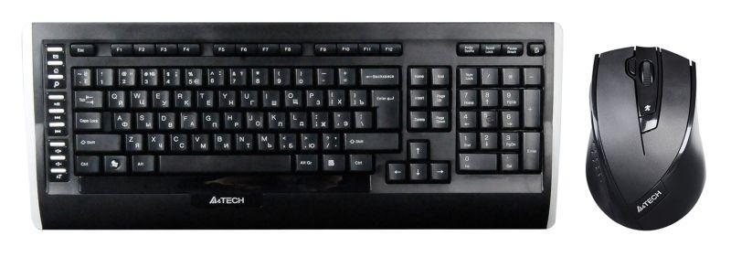 комплект клавиатура+мышь 9300f клавиатура черн. мышь черн. usb беспроводная multimedia 9300f a4tech 618555 от BTSprom.by