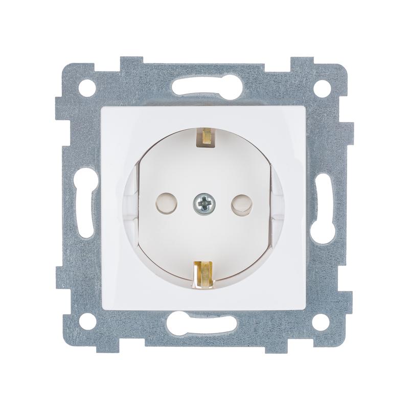 розетка 1-м сп мария рс16-446 16а ip20 с заземл. защ. шторки механизм бел. кунцево 110020 от BTSprom.by