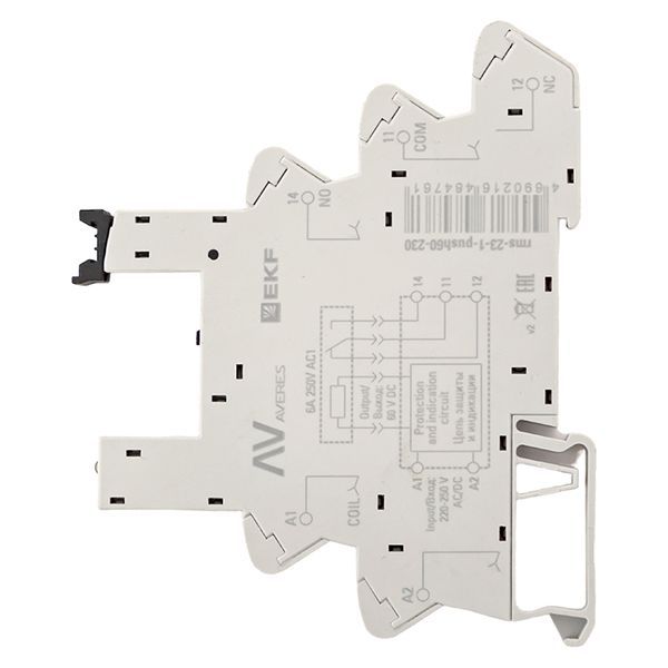  Разъем для реле РM slim 23/1 Push-in 230VАС/60VDC AVERES EKF rms-23-1-push60-230 фото в каталоге от BTSprom.by