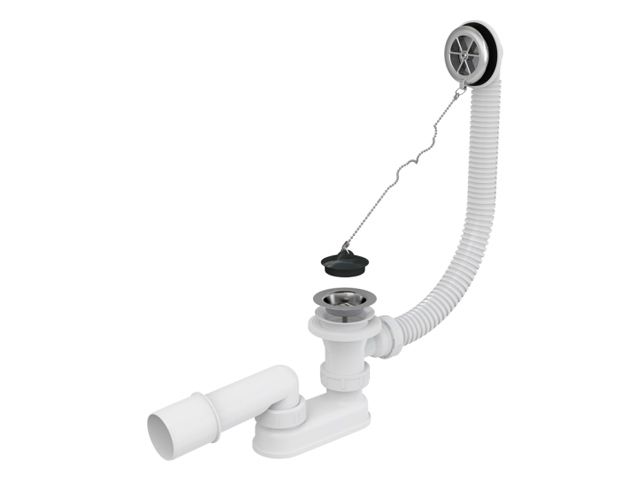 сифон для ванны хромированный, alcaplast a501-bl-01 от BTSprom.by
