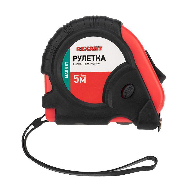  Рулетка Профи 5мх19мм магнитная прорезиненный корпус Rexant 12-9014 фото в каталоге от BTSprom.by