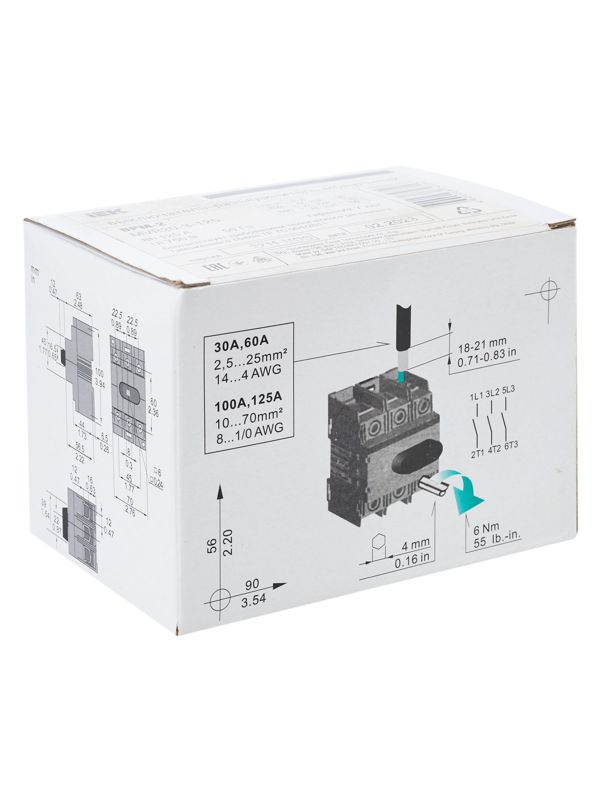  Выключатель-разъединитель модульный 3п 125А ВРМ-2 KARAT IEK MVR20-3-125 фото в каталоге от BTSprom.by