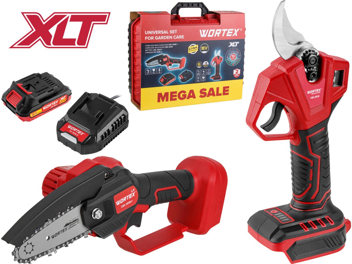  Набор аккум. инструмента WORTEX мини-пила + секатор в чем. ALL1 XLT SET СКИДКА -31% (Аккум. мини-пила WORTEX LX CEC 2518-1 + Аккум. секатор WORTEX CBS 2030 + 1 АКБ 2А*ч + ЗУ 2 А) 1329851 фото в каталоге от BTSprom.by