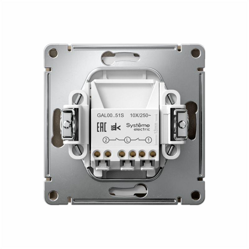  Выключатель 2-кл. ArtGallery 10AX быстрозажим. клем. механизм шампань SE GAL000551S фото в каталоге от BTSprom.by