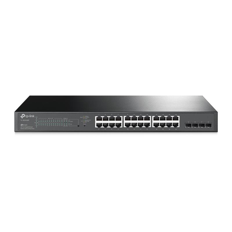 коммутатор гигабитный tl-sg2428p jetstream smart на 24 порта poe+ и 4 sfp-слота tp-link 1800045 от BTSprom.by