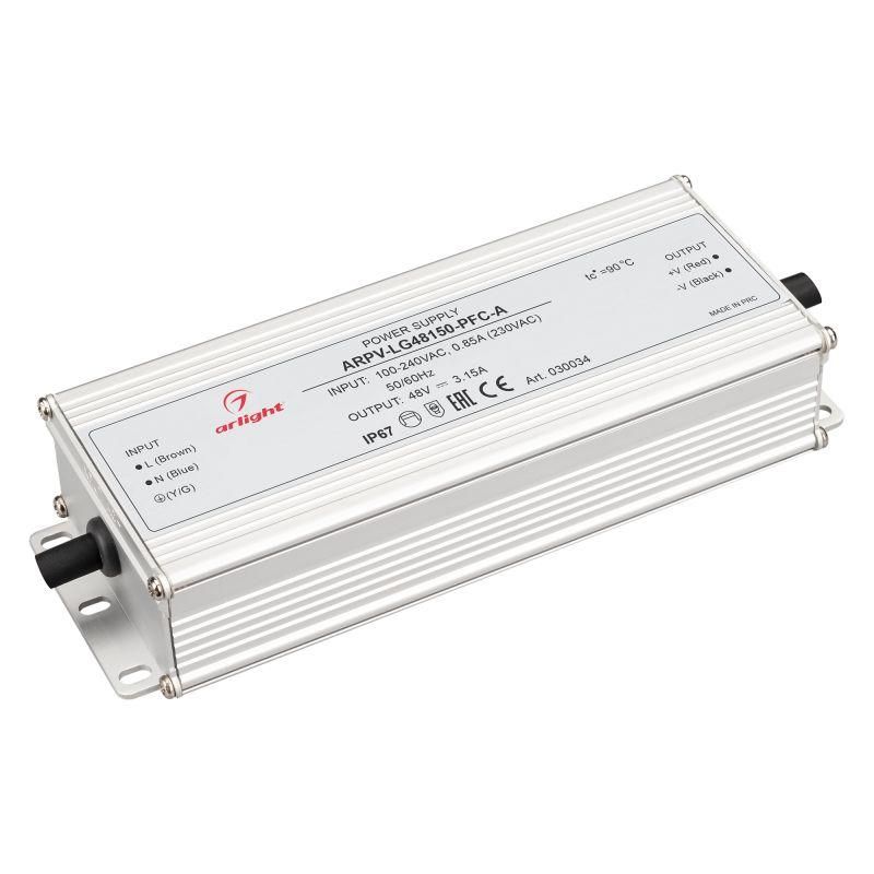 блок питания arpv-lg48150-pfc-a 48в 3.15а 150вт ip67 метал. 5 лет arlight 030034 от BTSprom.by