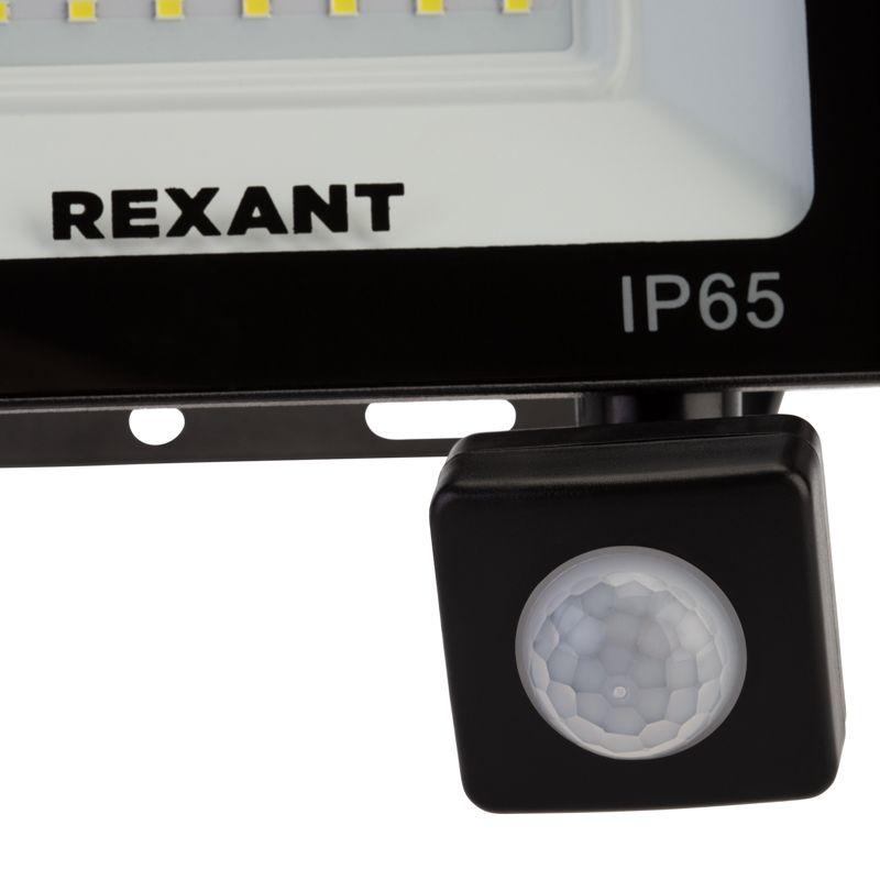  Прожектор светодиодный 50Вт 200-260В IP44 4000лм 6500К хол. бел. с датчиком движения Rexant 605-009 фото в каталоге от BTSprom.by