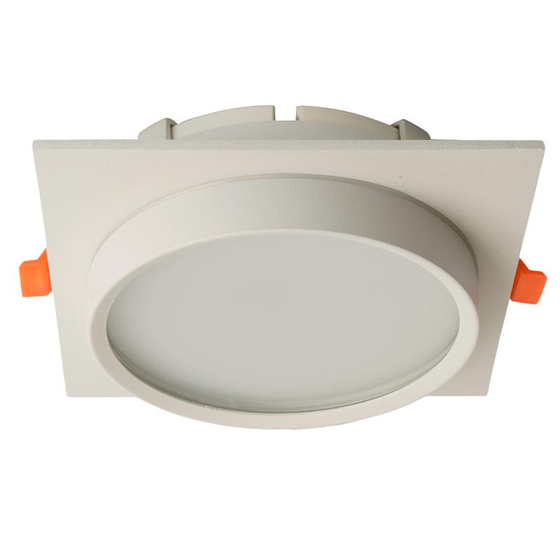 светильник потолочный встраиваемый 25вт 230в gx70 ip44 бел. квадрат без лампы dl705 feron 51107 от BTSprom.by