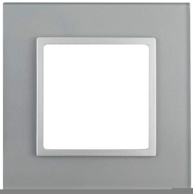 рамка 1-м 14-5101-03 стекло elegance алюм.+алюм. эра б0034472 от BTSprom.by