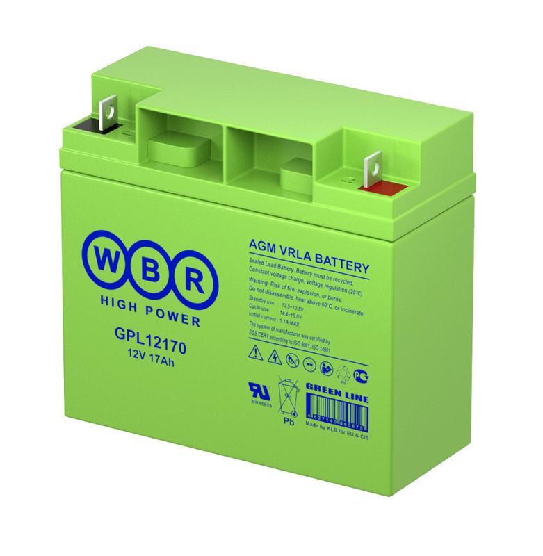 аккумулятор 12в 17а.ч wbr gpl12170 wbr от BTSprom.by