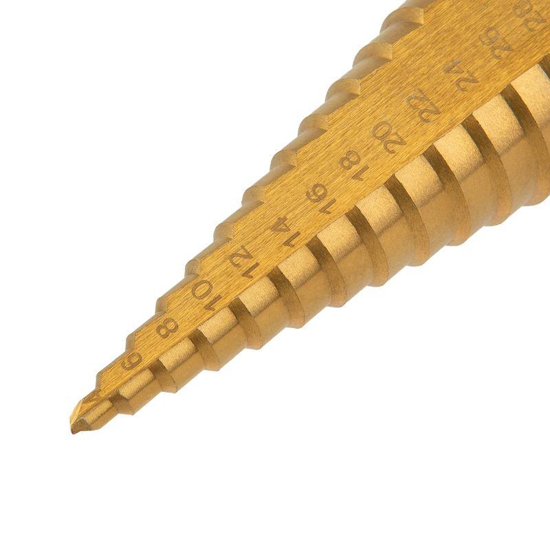  Набор ступенчатых сверл 4-12.4-20.4-32мм HSS-TiN ТИТАН (уп.3шт) Kranz KR-12-6620 фото в каталоге от BTSprom.by