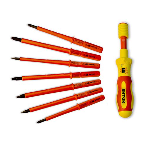 набор диэлектрических отверток 7+1 динамометрическая рукоятка 1-5нм (09350) shtok 376355 от BTSprom.by