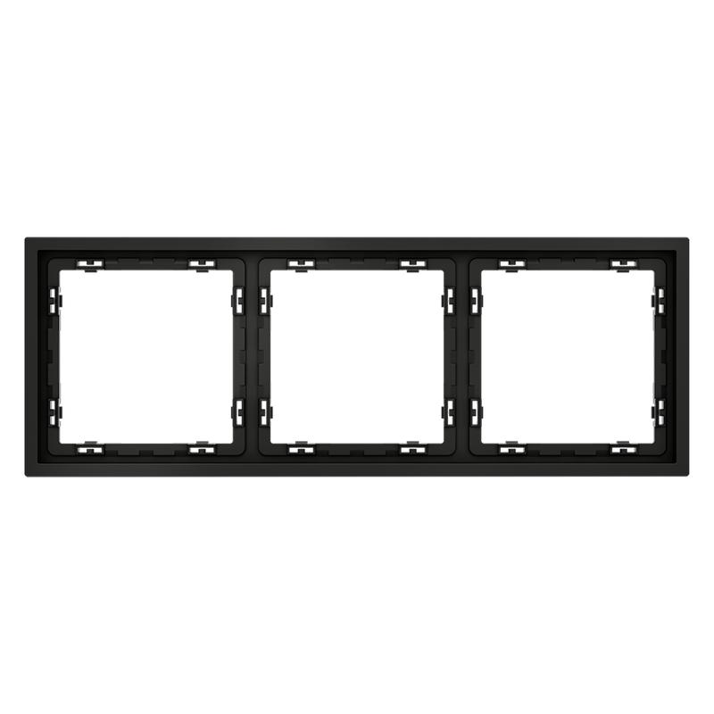 рамка 3-м s70 пластик. черн. матов. voltum vls100308 от BTSprom.by