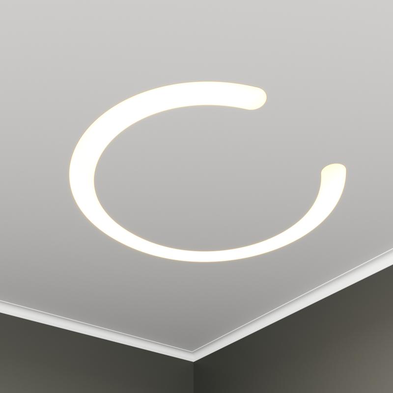 светильник светодиодный rve-lbx-dios-946-vg 60вт 4000к 946х886х110мм s80мм подкова встраив. под шпаклевку бел. rvelektro rve00003586 от BTSprom.by