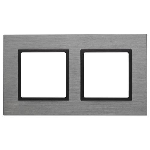 рамка 2-м 14-5202-42 металл elegance титан+антрацит эра б0034552 от BTSprom.by