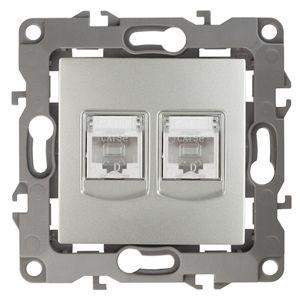 розетка компьютерная 2-м эра12 rj45 12-3108-03 алюм. эра б0014731 от BTSprom.by
