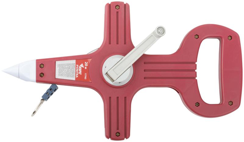 рулетка геодезическая 20м стальная лента открытый пластик. корпус красн. курс 17762 от BTSprom.by