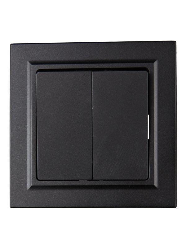  Выключатель 2-кл. СП BRITE ВСР10-2-0-БрЧ 10А в сборе черн. IEK BR-V20-0-10-K02-F фото в каталоге от BTSprom.by