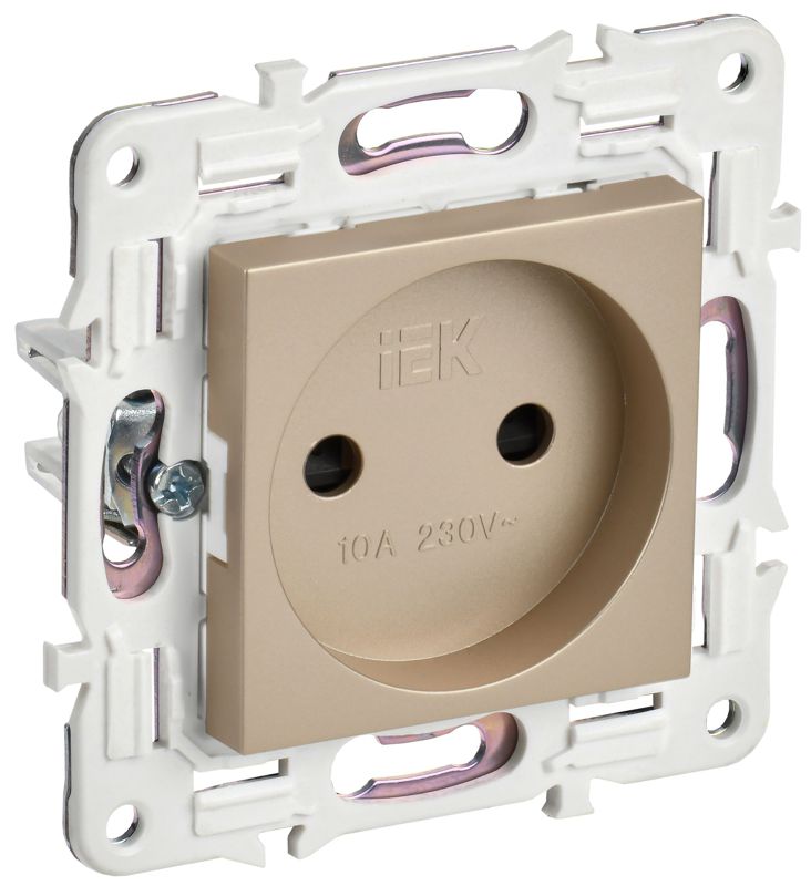 розетка skandy 10а без заземл. защ. шторки sk-r01sa песочн. iek sk-r13-10-k98 от BTSprom.by