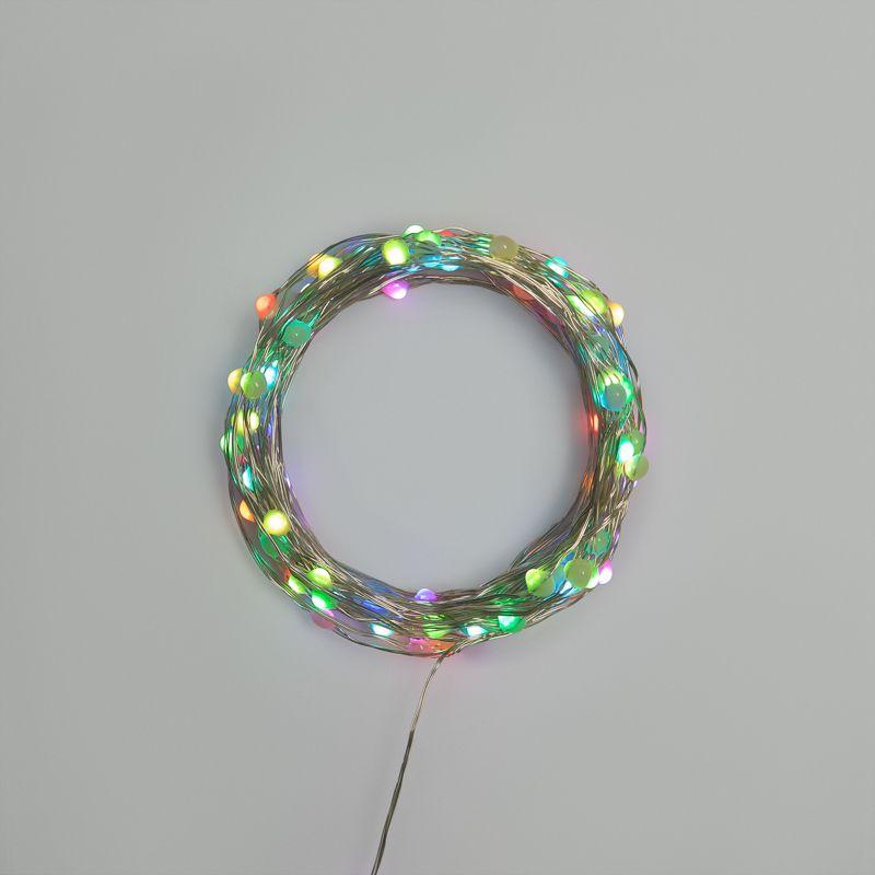 гирлянда "роса" 10м 100led rgb ip44 с пультом 8 режимов элементы питания 3хaa neon-night 303-259 от BTSprom.by