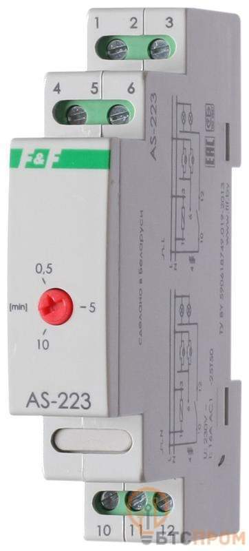  Автомат лестничный AS-223 (монтаж на DIN-рейке с антиблокировкой 1мод. 230В 16А 1Z IP20) F&F EA01.002.006 фото в каталоге от BTSprom.by