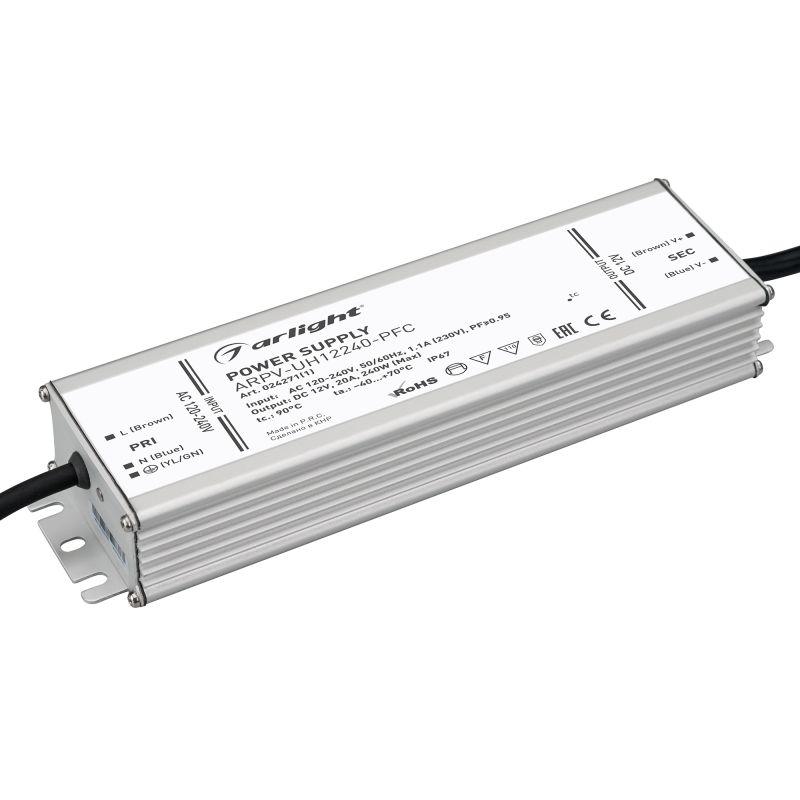 блок питания arpv-uh12240-pfc 12в 20.0а 240вт ip67 металл arlight 024271(1) от BTSprom.by