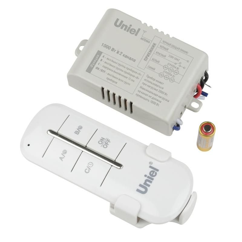 пульт uch-p005-g2-1000w-30m для управления светом 2 каналах1000вт uniel ul-00003633 от BTSprom.by