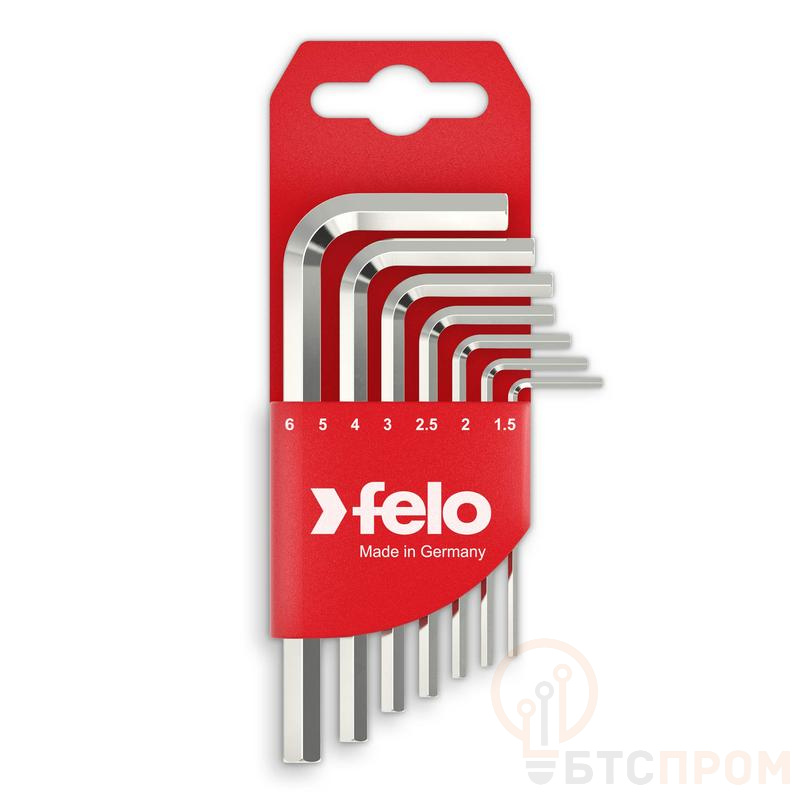 Набор ключей шестигранных Г-образ. короткие 7шт HEX 1.5-6.0мм Felo 34500711 фото в каталоге от BTSprom.by  Набор ключей шестигранных Г-образ. короткие 7шт HEX 1.5-6.0мм Felo 34500711 фото в каталоге от BTSprom.by