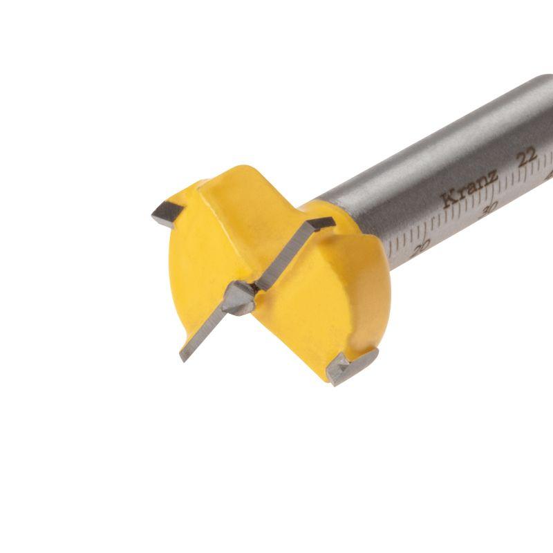  Сверло Форстнера по дереву 22мм цилиндрический хвостовик Kranz KR-91-0788 фото в каталоге от BTSprom.by