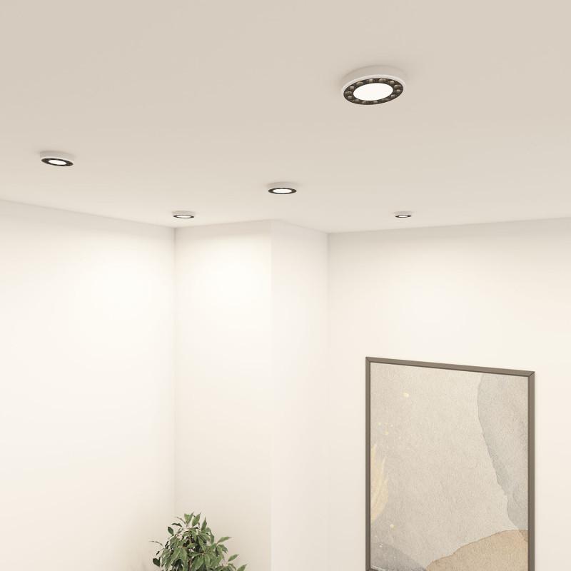  Светильник DUAL 9+9Вт 4000К IP20 d120мм LED встраив. алюм./акрил бел./черн. DENKIRS 723076 фото в каталоге от BTSprom.by