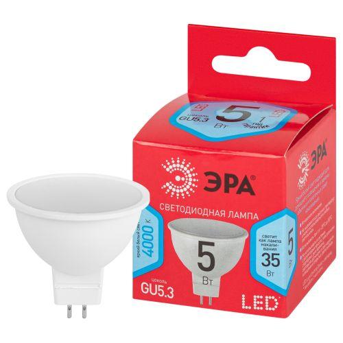 Лампа светодиодная RED LINE LED MR16-5W-840-GU5.3 R 5Вт MR16 софит 4000К нейтр. бел. GU5.3 Эра Б0049639 фото в каталоге от BTSprom.by