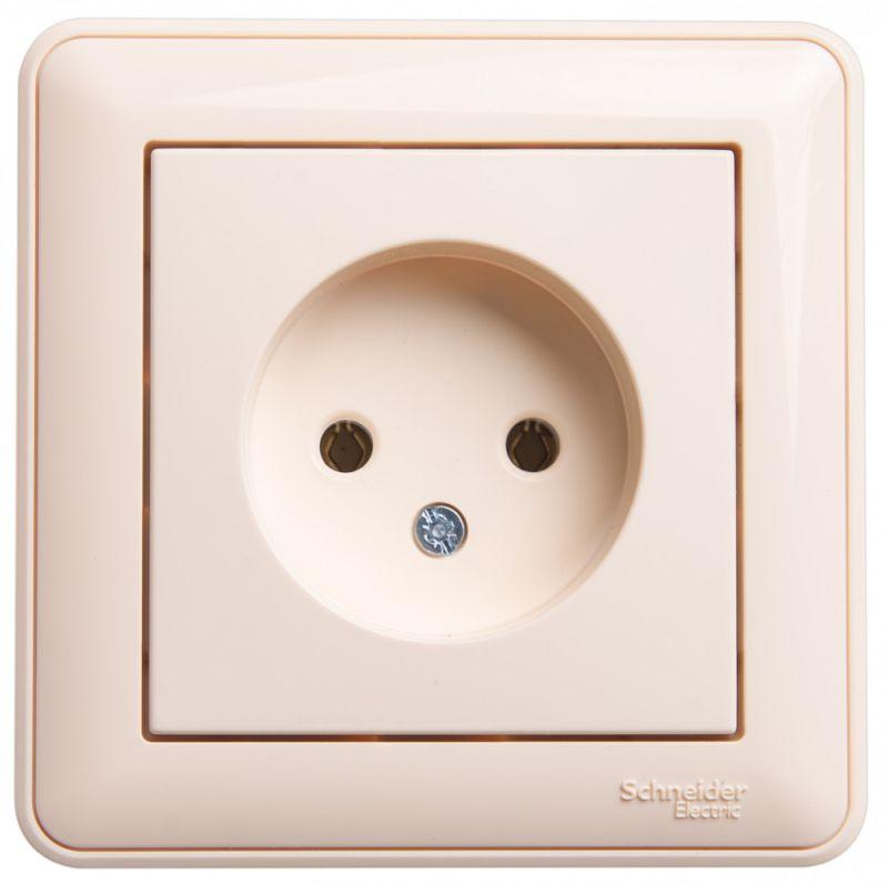 розетка 1-м сп w59 16а ip20 без заземл. без защ. шторок в сборе сл. кость se rs16-153-28 от BTSprom.by