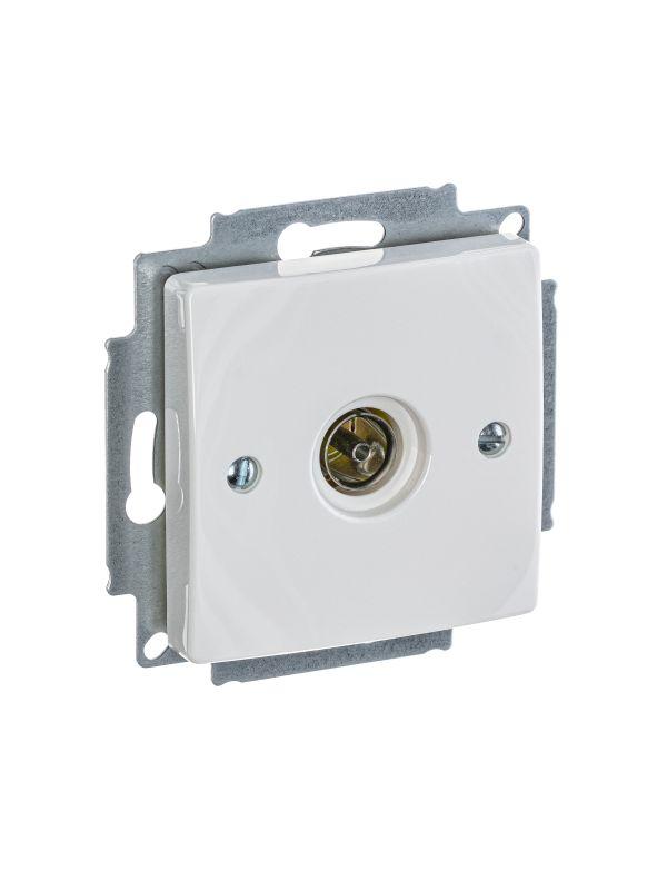  Розетка телевизионная одиночная TV Basic механизм альп. бел. ABB 2CKA001724A4276 фото в каталоге от BTSprom.by