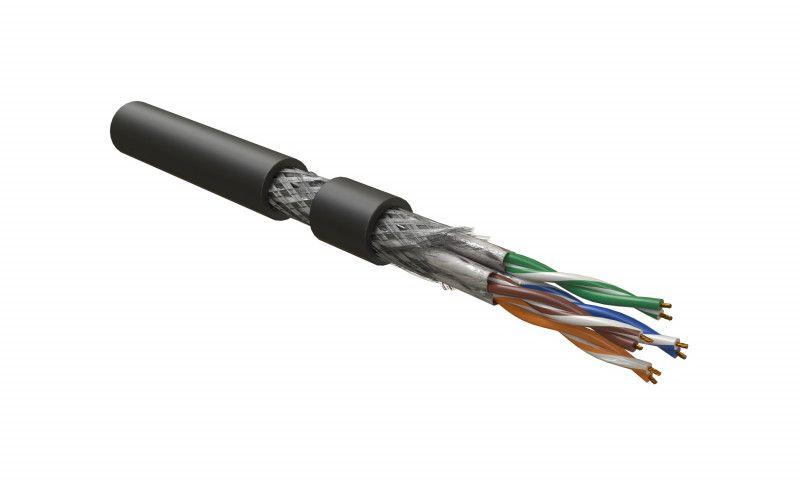 кабель s/ftp кат.7a 4х2х23 awg многопров. жилы patch shf2 isftp4-c7a-p23/7-shf2-bk для сетей industrial ethernet черн. (уп.500м) hyperline 444062 от BTSprom.by