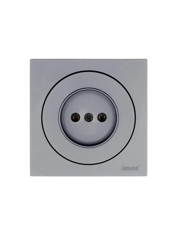  Розетка 1-м СП OSEN без заземл. ПБТ механизм сер. матов. LEZARD 743-7488-121B фото в каталоге от BTSprom.by
