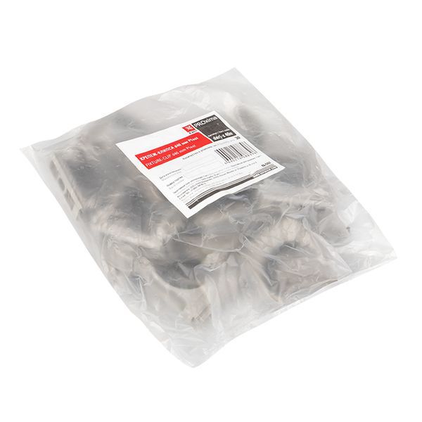  Держатель для труб (клипса) d40мм сер. (уп.30шт) Plast EKF derj-z-40n фото в каталоге от BTSprom.by