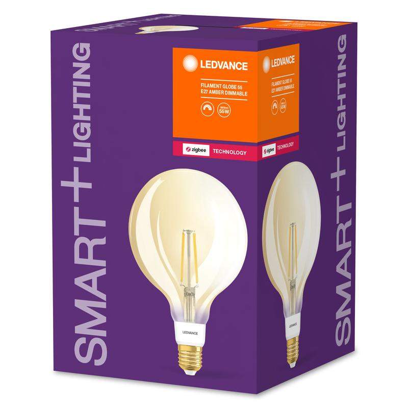 лампа светодиодная smart+ filament globe dimmable 55 6вт e27 ledvance 4058075528215 от BTSprom.by