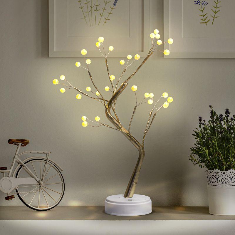 светильник светодиодный декоративный жемчужное дерево 36led тепл. бел. ip20 в=45см 3хaa эра б0051949 от BTSprom.by