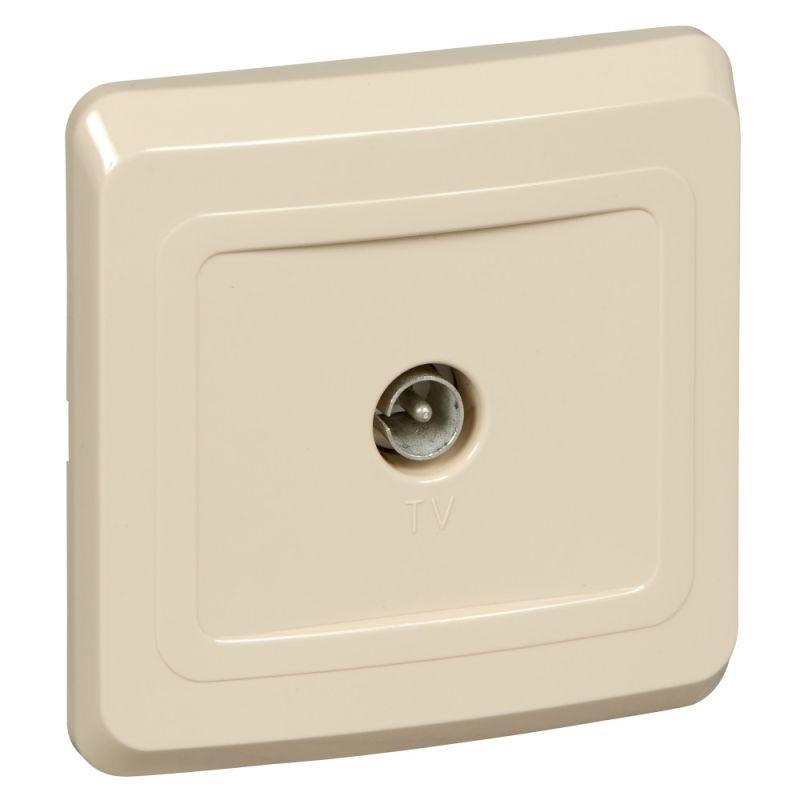 розетка телевизионная оконечная tv 1-м сп этюд крем. se tvc-002k от BTSprom.by